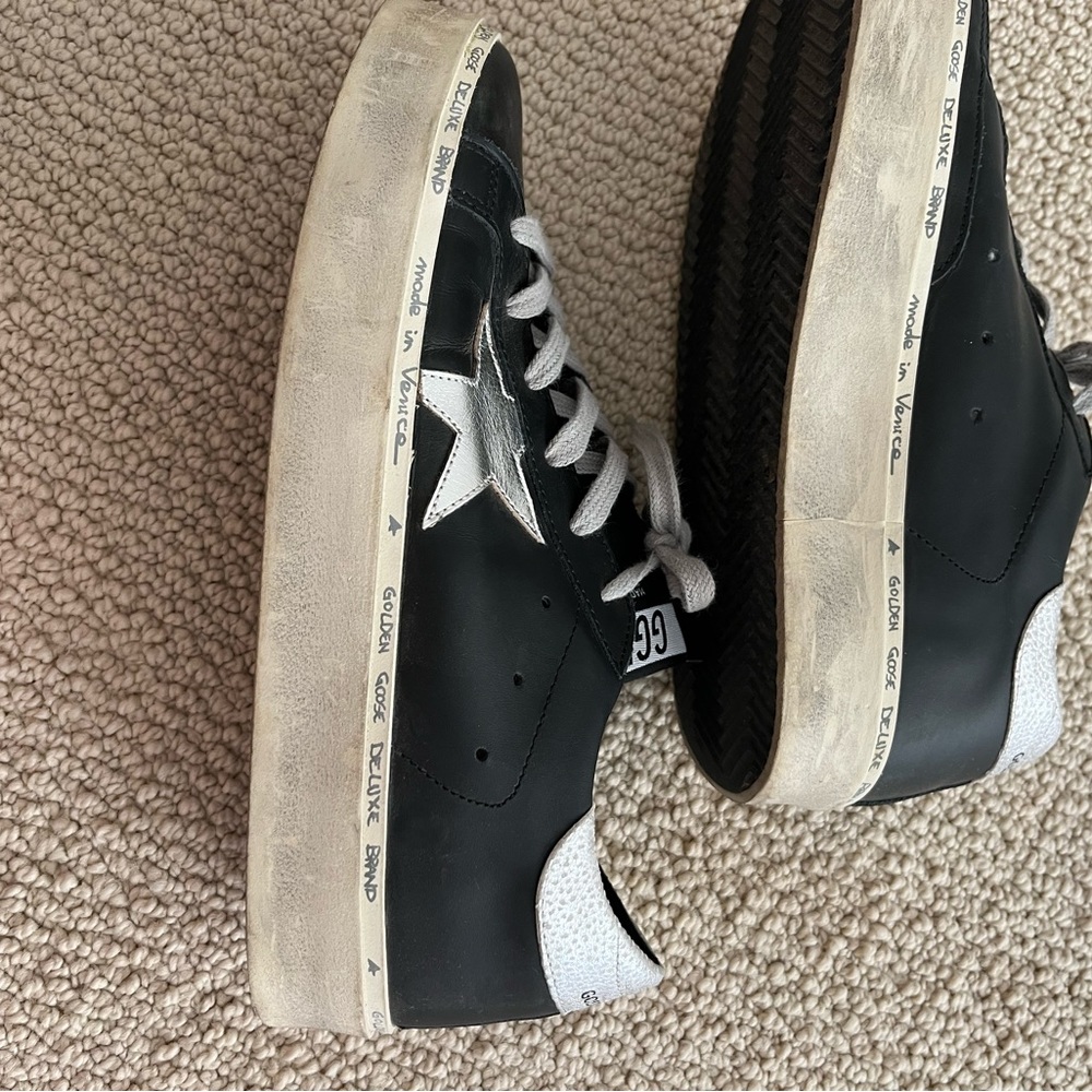 Barely worn golden goose black platform sneakers. Size 9